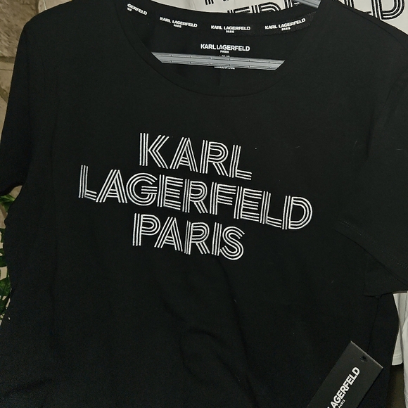 Karl Lagerfeld Paris Black Tee - Picture 6 of 7